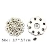 Berry Conchos with Screws Metal Flower Rhinestone Conchos 12 Pieces