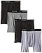 Hanes Big Boys' Comfort Flex Black and Grey Dyed Boxer Brief (Pack of 4)