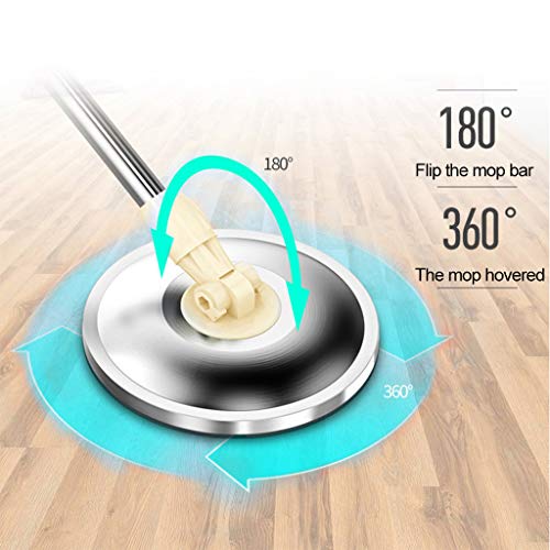 Spin Mop and Bucket System-360° Self Wringing Spinning Mop with Stackable Bucket Hardwood Floor Cleaner On Wheels and 1 Machine Washable Microfiber Mop Heads - Easy to use and Store - Thumbnail 6