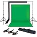 Julius Studio Photo Studio Backdrop Support System Kit Black Muslin Backdrop and Background