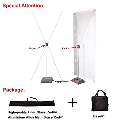 HUAZI X Banner Stand with Water Base - Poster Stand for Display Size 31.5x71inches with Traveling Bag for Trade Show, Exhibition, Business, Malls