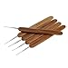 Homyl 7 Pieces Bamboo Hair Weaving Crochet Needles Hooks Dreadlock Tool Set 0.5mm