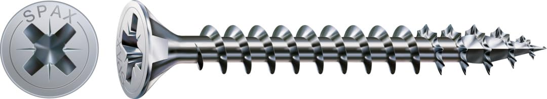 Spax Screw Spax Countersunk Head Phillips Screws Thread or Cross total-acier ZINGUE White, 0/1030/001/ 4,0/ 16/ /01 — image 1