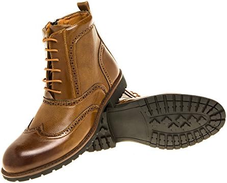 Quentin Ashford Premium Stylish Dress shoes British style ; Monk Strap ; Penny Loafer;Brogue Drop Tassel Slip-On Loafer Wing Tip Toe Oxford;Western Strap (9, Brown)