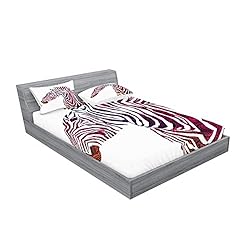 Ambesonne Animal Fitted Sheet & Pillow Sham