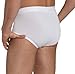 Dockers Men's 4 Pack Fly Front Full Rise Brief, White