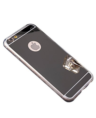 Iphone 7 case, luxury back mirror clear slim tpu bumper…