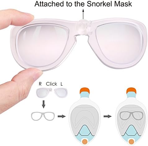 yiikii Universal Snorkel Mask Nearsighted Prescription Optical Corrective Lens
