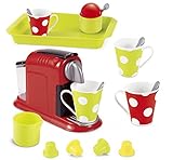 Pretend Play Kit - 21 Pieces Gourmet Mini Coffee Expresso Maker Pretend Kitchen Play Set