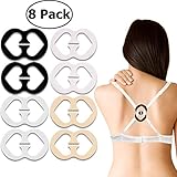 8 Piece Bra Strap Converter Clips - Conceal Racerback Straps Cleavage Control by bogo Brands