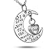 HooAMI "I Love you To the moon and back" Heart Urn Necklace Cremation Jewelry Memorial Ash Keepsake