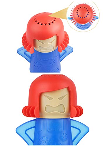 AISIBO Microwave Cleaner Steam Angry-mama Easily Cleans the Crud In Minutes Microwave Oven Steam Cleans and Disinfects With Vinegar and Water for Home Office Kitchens (Blue) - Thumbnail 6