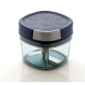 XMART INDIA Plastic Handy Vegetable Chopper, Cutter, Mixer Set (Multi Color, 500 ml)