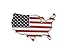 United States Outline American Flag Patriotic Lapel Pin (Value Pack) (1 pin)