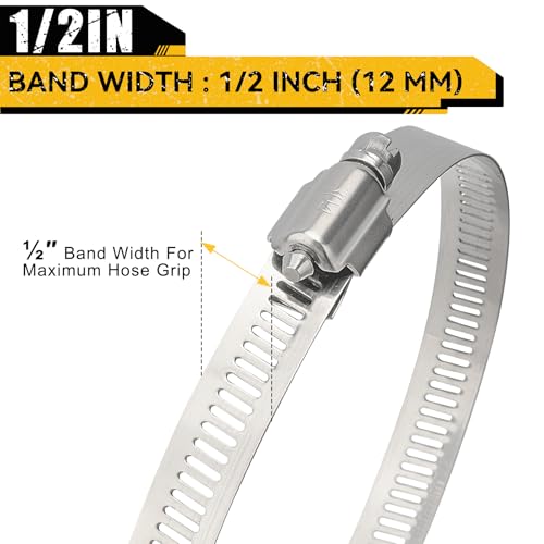 4 Pack 4 Inch Hose Clamp, 304 Stainless Steel Quick-Screw Dryer Vent photo 11