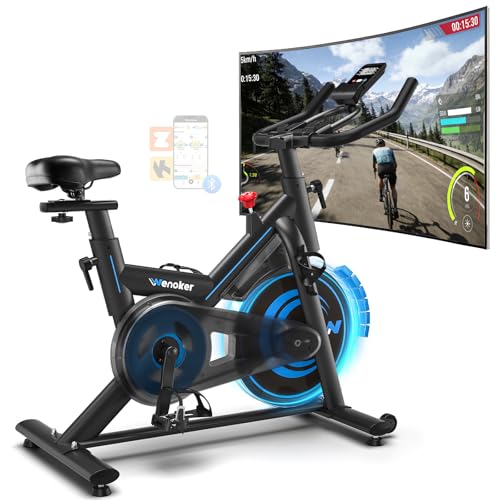 Wenoker Heimtrainer Fahrrad mit App & LCD-Display, Ergometer Hometrainer