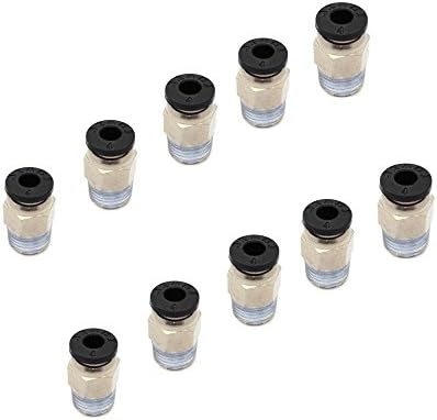 Mercurry Pneumatic Straight Push Fiting of Metal J-head V6 (10pcs)