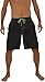 NORTY Men's Swimsuit Trunks - Swim Shorts for Beach, Boat, and Watersports - Drawstring Waist and Cargo Pockets - Black/Lime, Large