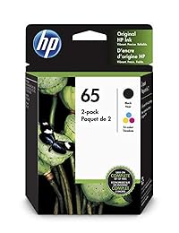 HP T0A36AN#140 65 Cartuchos de tinta negros y tri-color, 2 cartuchos (N9K01AN, N9K02AN)