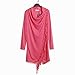 MerryFun Women's Tassels Hem Cloak Blouses Poncho Shirt Watermelon Red XL