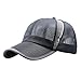Voberry Men and Women Snapback Baseball Cap Outdoor Sports Mesh Hat (gray)
