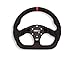 Assault Industries 100005SW0203 Black/Red Stitch Ballistic D Steering Wheel with Billet Front Plate