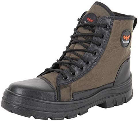 BigHorn PVC JB Admiral Abrasion Resistant, Anti-Skid Men's Canvas Jungle Boot Olive Green
