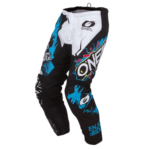 ONeal | Motocross Pants | MX | Exceptional Freedom of Movement, Fully Lined, Rubber Padding for Added Protection | Element Villain Pants | Adult | White | Size 38
