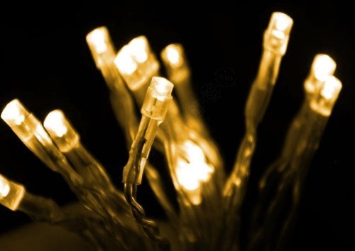 Led-lichtsnoer met 50 leds en timer, werkt op batterijen, kleur: warm wit - Afbeelding 3