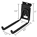 Heavy Duty Garage Storage Slatwall Double Hooks for Ladders, Wall Mounted 9’’ Tool Holder Utility U Hanger Organizer for Bike Bicycle Garden Hose and Folding Chairs (Black)