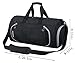 Gym Sports Small Duffel Bag for Men and Women with Shoes Compartment - Mouteenoo (Small, Black-S)