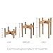 Bamboo Plant Stand | Potted Plant Rack for Indoors & Outdoors | Mid Century Modern Flower Pot Holder | Adjustable Width: 8-12
