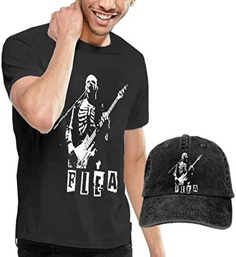Outlaw Hero Limited Edition Flea Red Hot Chili Peppers RHCP Skeleton Costume Bass Black Cowboy Fashion Men's T-Shirt and Hats Youth & Adult