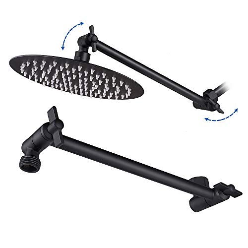Rain Shower Head with 11'' Adjustable Arm, NearMoon High Pressure