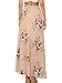 Simplee Apparel Women's Boho Floral Print High Waist Summer Beach Wrap Maxi Skirt Cover Up, Beige, 4/6, Small