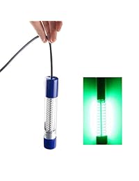 12 V 24 V Underwater LED Pesca 180LED lámpara de luz Lure anzuelo Finder pesca nocturna luz con de la batería Clip & Power Plug para Camarón, Camarón, calamar y peces   Verde Color Blanco y Azul