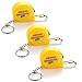 HEIKIO 3-Pack Measuring Tape 6 Feet (2 Meters), with Belt Clip and Key Chain, Metric and Inch Scale, Clear Mark for DIY and Daily Family Use - Locking Mini Tape Measure