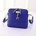 New Women Messenger Bags Vintage Small Shell Leather Handbag Casual Bag ( Blue)