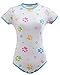 Littleforbig Adult Baby & Diaper Lover (ABDL) Button Crotch Romper Onesie -Baby Paws Onesie(S, Blue)