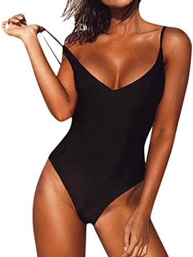 Jinjiums Womens Monokini Swimwear One Piece Swimsuit Athletic Training Racerback Bathing Suit Ruched Tummy Control Beachwear