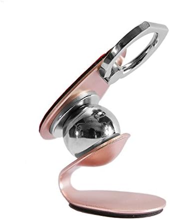 Car Phone Holder, Universal Magnetic Phone Car Mount with 360 Rotation Finger Ring Grip for iPhone 7/7Plus/6s/6Plus/5S, Galaxy S5/S6/S7/S8, Google Nexus, LG, Huawei and All Cell Phones (Rose)