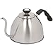 LARGE GOOSENECK POUR OVER COFFEE KETTLE 1.7L - Built-in THERMOMETER - by Barista Brewz- Enjoy delicious coffee like never before