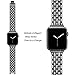 Secbolt Bling Metal Bands Compatible Apple Watch Band 38mm 40mm iWatch Series 4/3/2/1, Dressy Diamond Bracelet Wristband Women, 4 Colors Available, Black