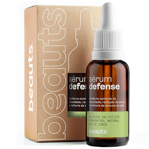 Serum Antiacne Ácido Salicílico 2% - Reduz a Oleosidade da Pele, Antiacne e Poros Dilatados - Com Resveratrol e Zinco PCA - Textura Aqua Gel - Vegano, 30g, Beauts