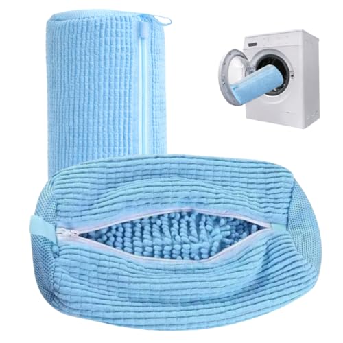 Bolsa para Lavar Tênis na Máquina Zíper Reforçado Proteção Interna Acolchoada Saco Reutilizável Protege Tênis e Lavadora
