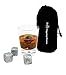 Sipping Stones Whiskey Rocks - Set of 6 Grey Whisky Chilling Rocks in Gift Box with Pouch - 100% Pure Soapstone