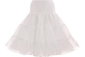SSDH 50s Petticoat Skirt Rockabilly Dress Crinoline Underskirts for Women