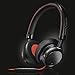 Philips M1MKIIBO/27 Fidelio M1 MKII Premium Headphones with In-line control and mic switch between music and calls and stitched fine leather, Black/Orange