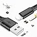 2Pack Multi USB Cable-ZACTEK-3 in 1 Charger Cable Nylon Braided 4ft (1.2M) Alluminum Connector USB Charging Cable for Mobile Phones Tablets and More