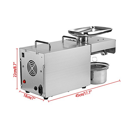 Oil Press Machine, PROMOTOR 110V Household Small Oil Presser Machine, Easily Extract Nut Peanut Sesame Rapeseed Walnut Oil